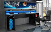 Gaming-Schreibtisch Tezaur, schwarz, 200 cm