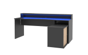 Eck-Gaming-Schreibtisch Tezaur, schwarz