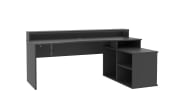 Eck-Gaming-Schreibtisch Tezaur, schwarz