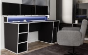 Gaming-Schreibtisch Tezaur, schwarz/weiß, 160 cm