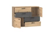 Kommode Skive, Artisan Eiche-Nachbildung/Beton-Nachbildung