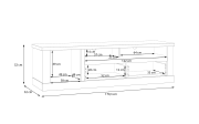 Lowboard Duro, Riviera Eiche/Cabezone Eiche-Nachbildung, 179,3 cm