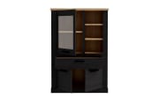 Glasvitrine Duro, Riviera Eiche/Cabezone Eiche-Nachbildung, 160,3 cm