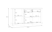 Sideboard Duro, Riviera Eiche/Cabezone Eiche-Nachbildung, 173,9 cm
