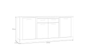 Sideboard Duro, Riviera Eiche/Cabezone Eiche-Nachbildung, 212,9 cm