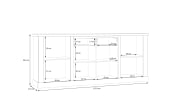 Sideboard Duro, Riviera Eiche/Cabezone Eiche-Nachbildung, 212,9 cm