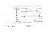 Sideboard Breathtaker, Artisan Eiche Nachbildung/schwarz