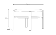 Couchtisch Breathtaker, Artisan Eiche Nachbildung