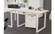 Schreibtisch Keflavik, Artisan Eiche-Nachbildung/weiß, 160 cm