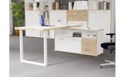 Schreibtisch Keflavik, Artisan Eiche-Nachbildung/weiß