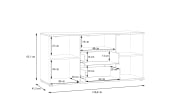 TV-Unterschrank Ganymede, grau, 63,1 cm