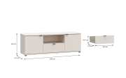 TV-Unterschrank Ganymede, sandfarbig, 43,9 cm