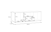 TV-Unterschrank Ganymede, sandfarbig, 43,9 cm