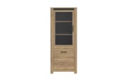 Vitrine San Cayetano, Mauvella Eiche-Nachbildung, 77 cm