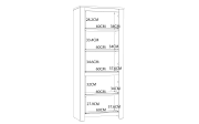 Vitrine San Cayetano, Mauvella Eiche-Nachbildung, 77 cm