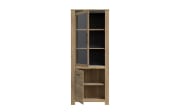 Vitrine San Cayetano, Mauvella Eiche-Nachbildung, 77 cm