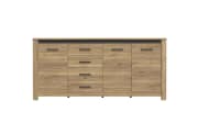 Kommode San Cayetano, Mauvella Eiche-Nachbildung, 206 cm