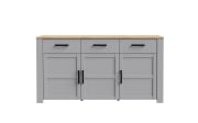 Sideboard Bohol, Riviera Eiche-Nachbildung/grau, 166,1 cm