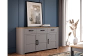 Sideboard Bohol, Riviera Eiche-Nachbildung/grau, 166,1 cm
