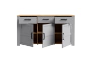 Sideboard Bohol, Riviera Eiche-Nachbildung/grau, 166,1 cm
