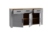 Sideboard Bohol, Riviera Eiche-Nachbildung/grau, 166,1 cm