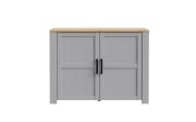Sideboard Bohol, Riviera Eiche-Nachbildung/grau, 116,4 cm