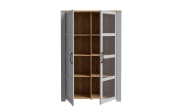 Vitrine Bohol, Riviera Eiche-Nachbildung/grau, 106,4 cm
