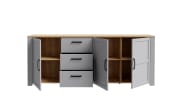 Sideboard Bohol, Riviera Eiche-Nachbildung/grau, 220,8 cm