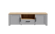 TV-Unterschrank Bohol, Riviera Eiche-Nachbildung/grau