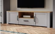 TV-Unterschrank Bohol, Riviera Eiche-Nachbildung/grau