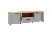 TV-Unterschrank Bohol, Riviera Eiche-Nachbildung/grau