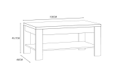 Couchtisch Bohol, Eiche Nachbildung/grau
