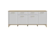 Sideboard Wardiol, Artisan Eiche-Nachbildung/weiß, 209,7 cm