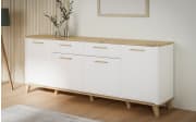 Sideboard Wardiol, Artisan Eiche-Nachbildung/weiß, 209,7 cm
