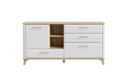 Sideboard Wardiol, Artisan Eiche-Nachbildung/weiß, 169,7 cm