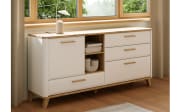 Sideboard Wardiol, Artisan Eiche-Nachbildung/weiß, 169,7 cm