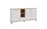 Sideboard Wardiol, Artisan Eiche-Nachbildung/weiß, 169,7 cm