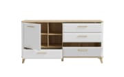 Sideboard Wardiol, Artisan Eiche-Nachbildung/weiß, 169,7 cm