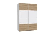 Kleiderschrank Schach & Matt 2, weiß/Artisan Eiche-Nachbildung, 150,1 cm