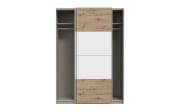 Kleiderschrank Schach & Matt 2, weiß/Artisan Eiche-Nachbildung, 150,1 cm