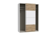 Kleiderschrank Schach & Matt 2, weiß/Artisan Eiche-Nachbildung, 150,1 cm