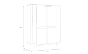 Highboard Vodol, sandfarbig/schwarz