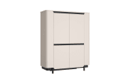 Highboard Vodol, sandfarbig/schwarz