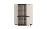 Highboard Vodol, sandfarbig/schwarz