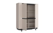 Highboard Vodol, sandfarbig/schwarz