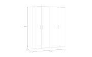 Kleiderschrank Econobox2, Mauvelle Eiche-Nachbildung, 177,5 cm