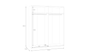 Kleiderschrank Econobox2, Mauvelle Eiche-Nachbildung, 177,5 cm