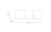 Schrankaufsatz Econobox2, weiß, 133,2 cm
