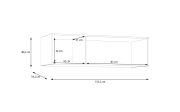 Schrankaufsatz Econobox2, weiß, 133,2 cm
