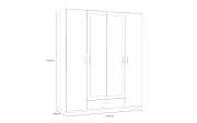 Kleiderschrank Econobox2, Mauvelle Eiche-Nachbildung, 177,5 cm